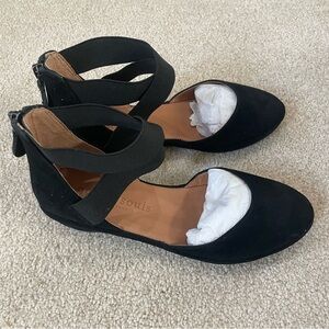 gentle souls by Kenneth Cole Black Suede Wedges 6.5M